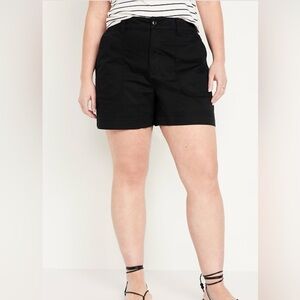 New Old Navy OG Chino Shorts Women's Size 3X High-Rise Comfort Stretch Black